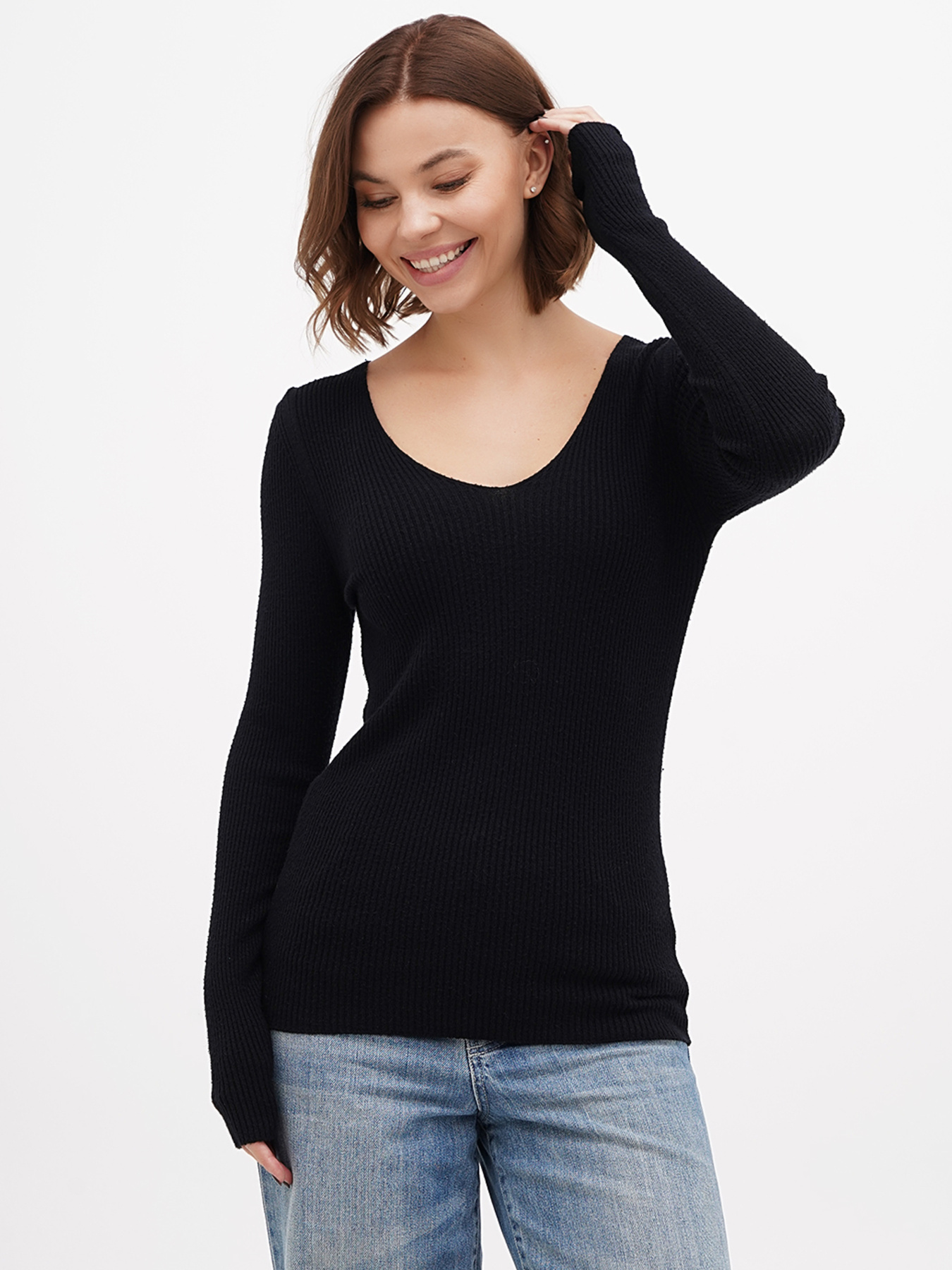 Джемпер Sassofono модель A271-SC-3614_черный Фото