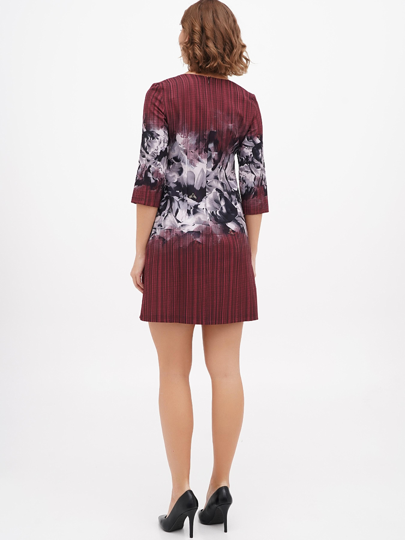 Платье мини Sassofono модель A271-SC-1915_бордовый Фото