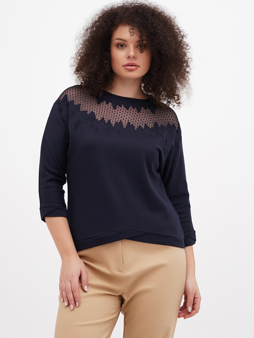 Блуза Sassofono модель A271-SC-3522_синий Фото