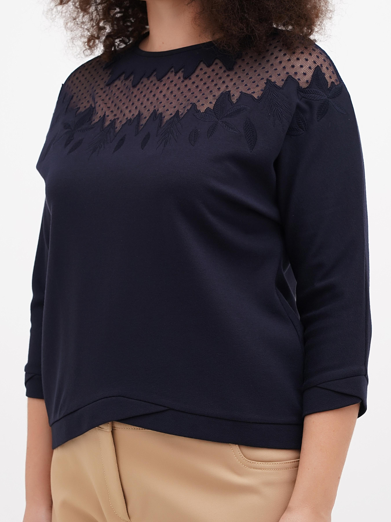 Блуза Sassofono модель A271-SC-3522_синий Фото