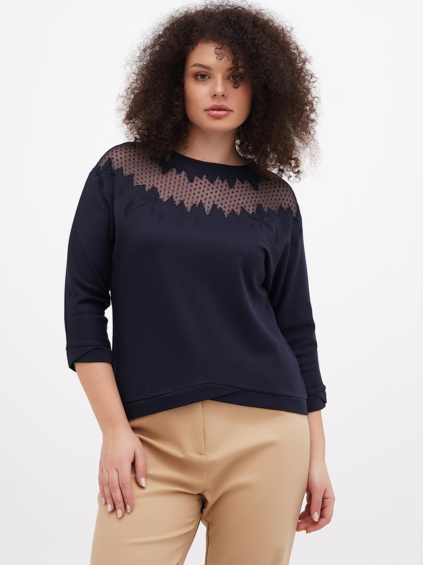 Блуза Sassofono модель A271-SC-3522_синий Фото