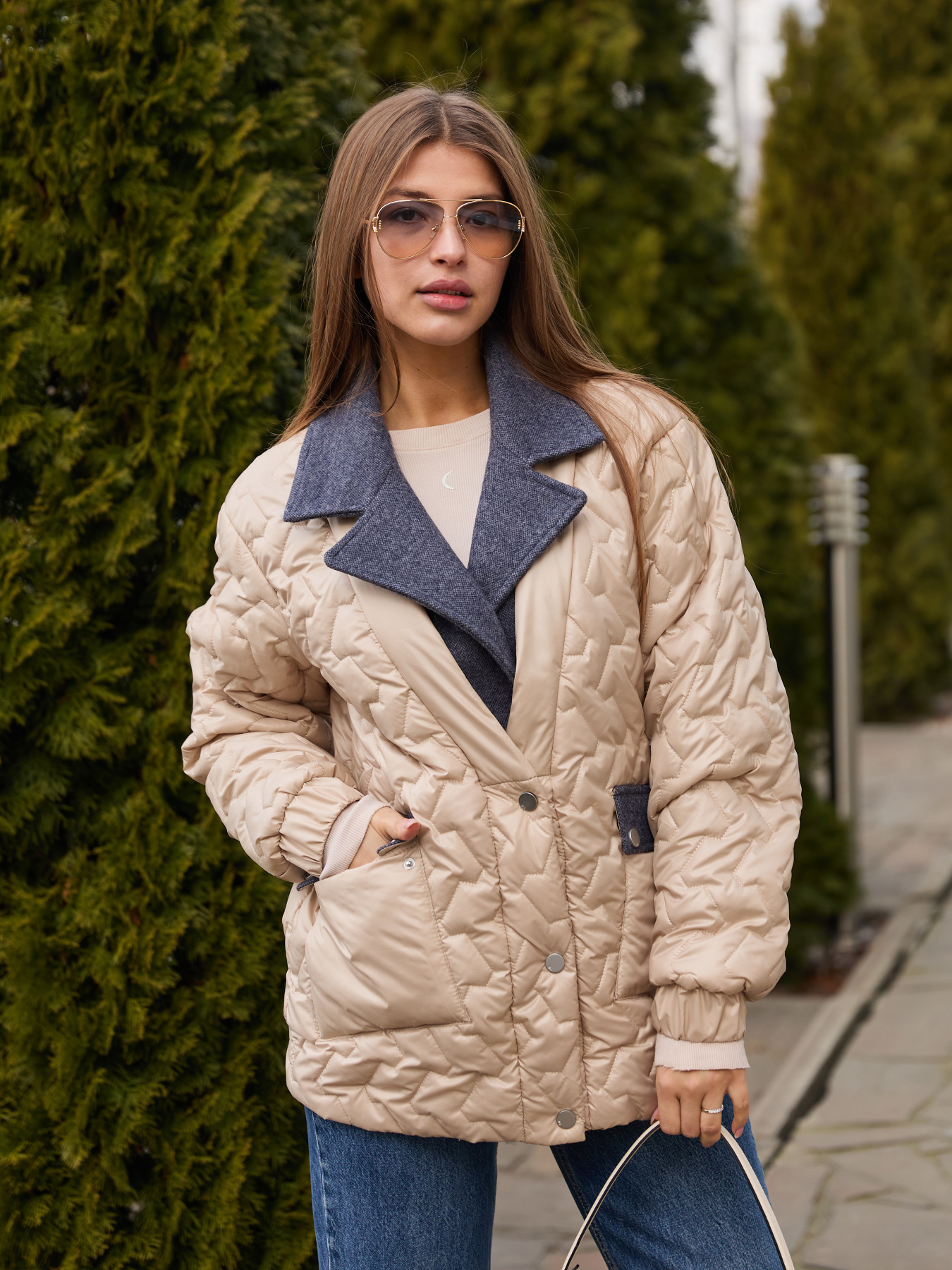 Куртки MilaNova модель Куртка К-317 бежевый Фото