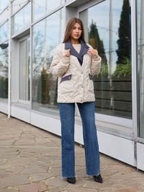Демісезонна куртка MilaNova модель Куртка К-317 молоко Фото