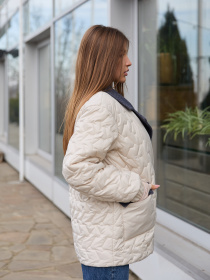 Демісезонна куртка MilaNova модель Куртка К-317 молоко Фото