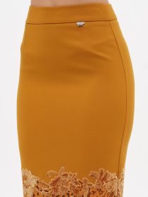 Спідниця міді Sassofono модель A271-SF-2894_бронзовый Фото