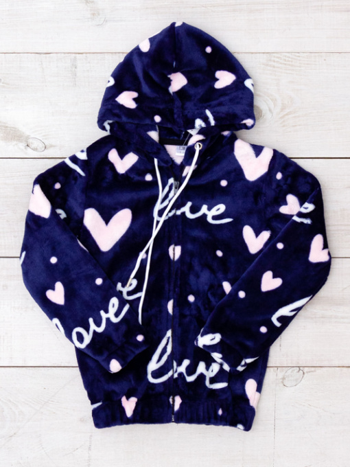 Флисовая кофта Носи своє модель 6071-035-5-love-chornilxno-sinj Фото