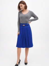 Спідниця міді Sassofono модель A271-SF-2542_электрик Фото