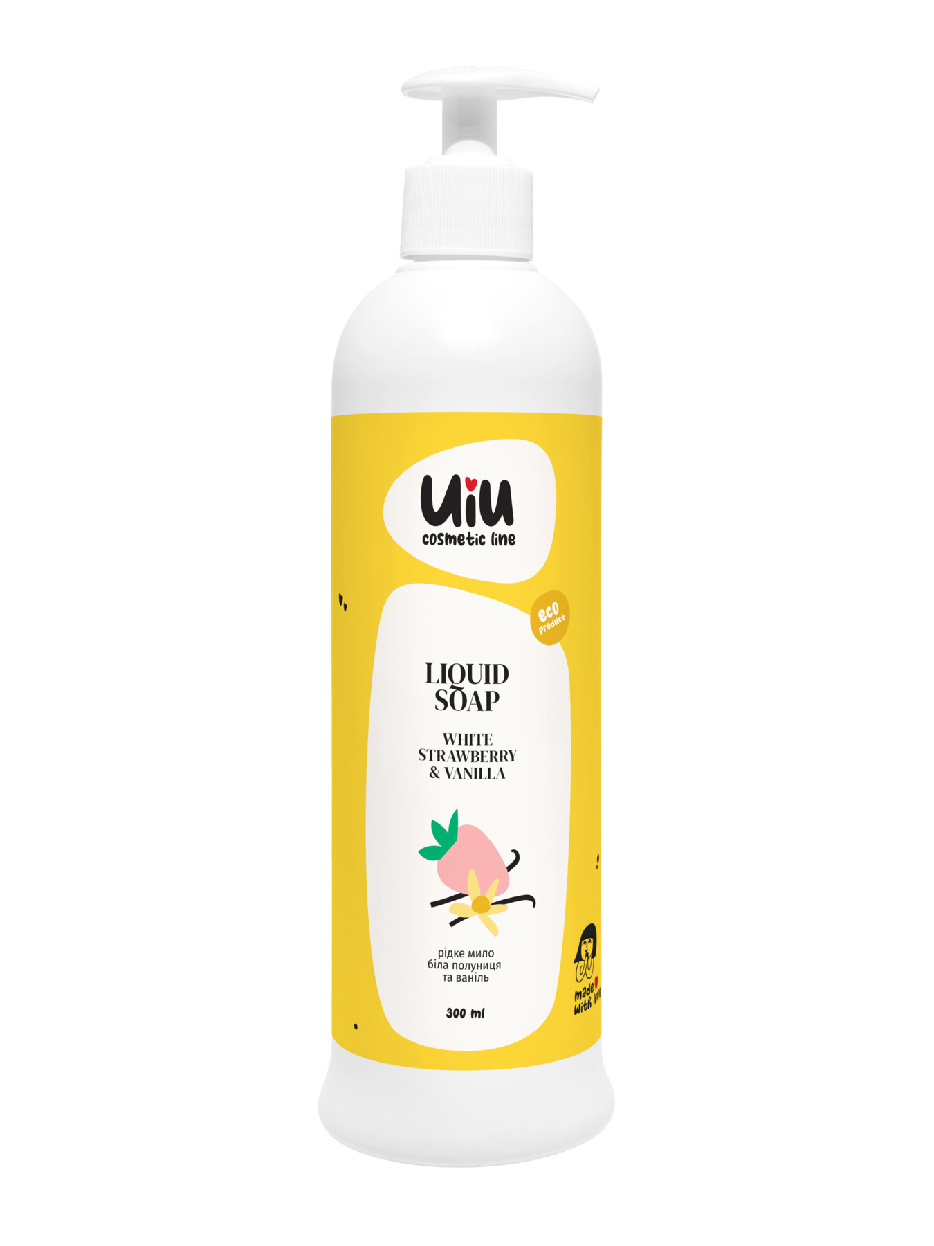 Рідке  мило Біла полуниця & Ваніль DeLaMark модель 4820152332875 Фото