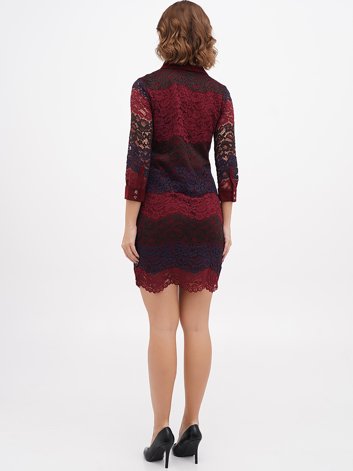 Сукня міні Sassofono модель A271-SF-2697_бордо Фото