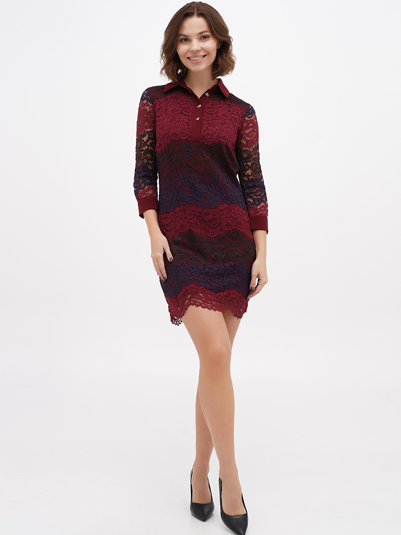 Сукня міні Sassofono модель A271-SF-2697_бордо Фото