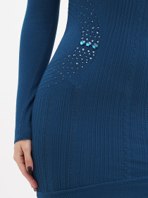 Платье мини Sassofono модель A271-SF-2441_изумрудный Фото