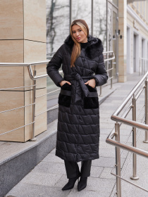 Пальто с утеплителем MilaNova модель Пальто ПВ-365 черный Пальто с утеплителем MilaNova модель Пальто ПВ-365 черный Фото