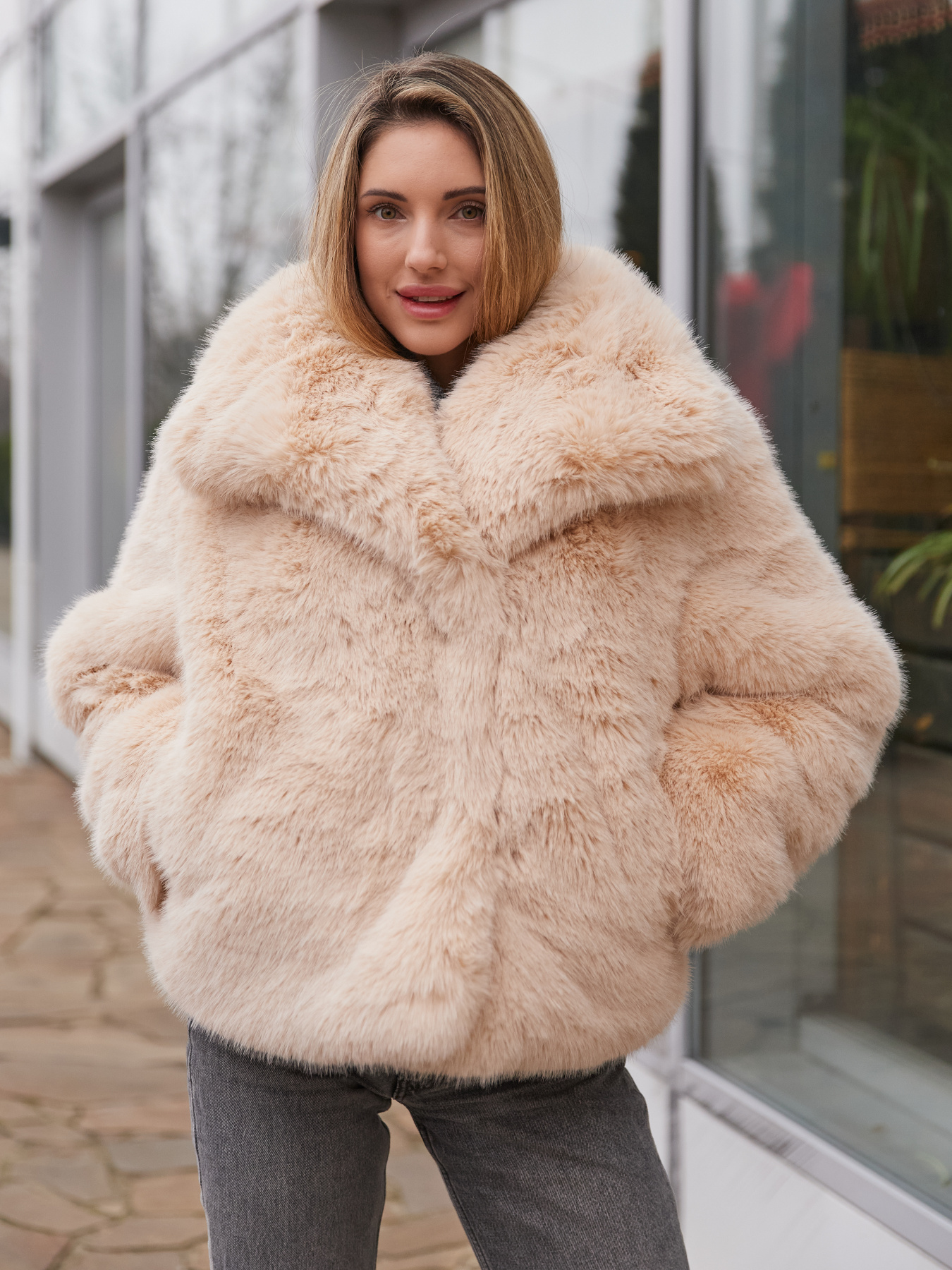 Шуба MilaNova модель Шуба ПВ-344персиковый Фото