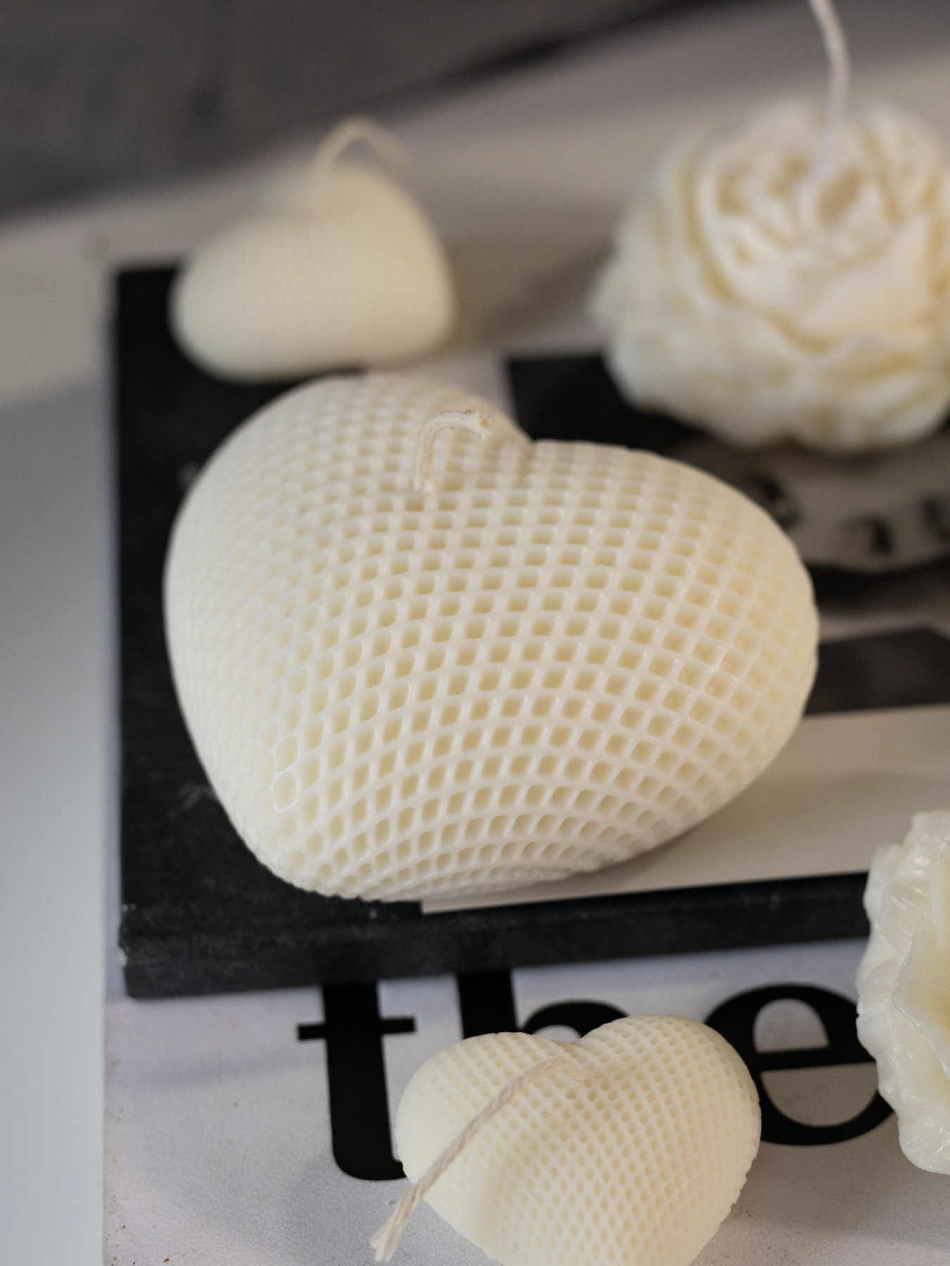 Ароматическая свеча "Сердце L", аромат "Ежевика & шампанское" из натурального оливкового воска Candle Design модель 130.2003 Фото