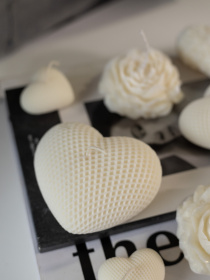 Ароматическая свеча "Сердце L", аромат "Ежевика & шампанское" из натурального оливкового воска Candle Design модель 130.2003 Фото