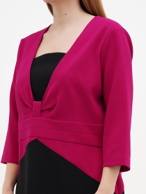 Сукня міді Sassofono модель A271-SC-2561_черный_фуксия Фото