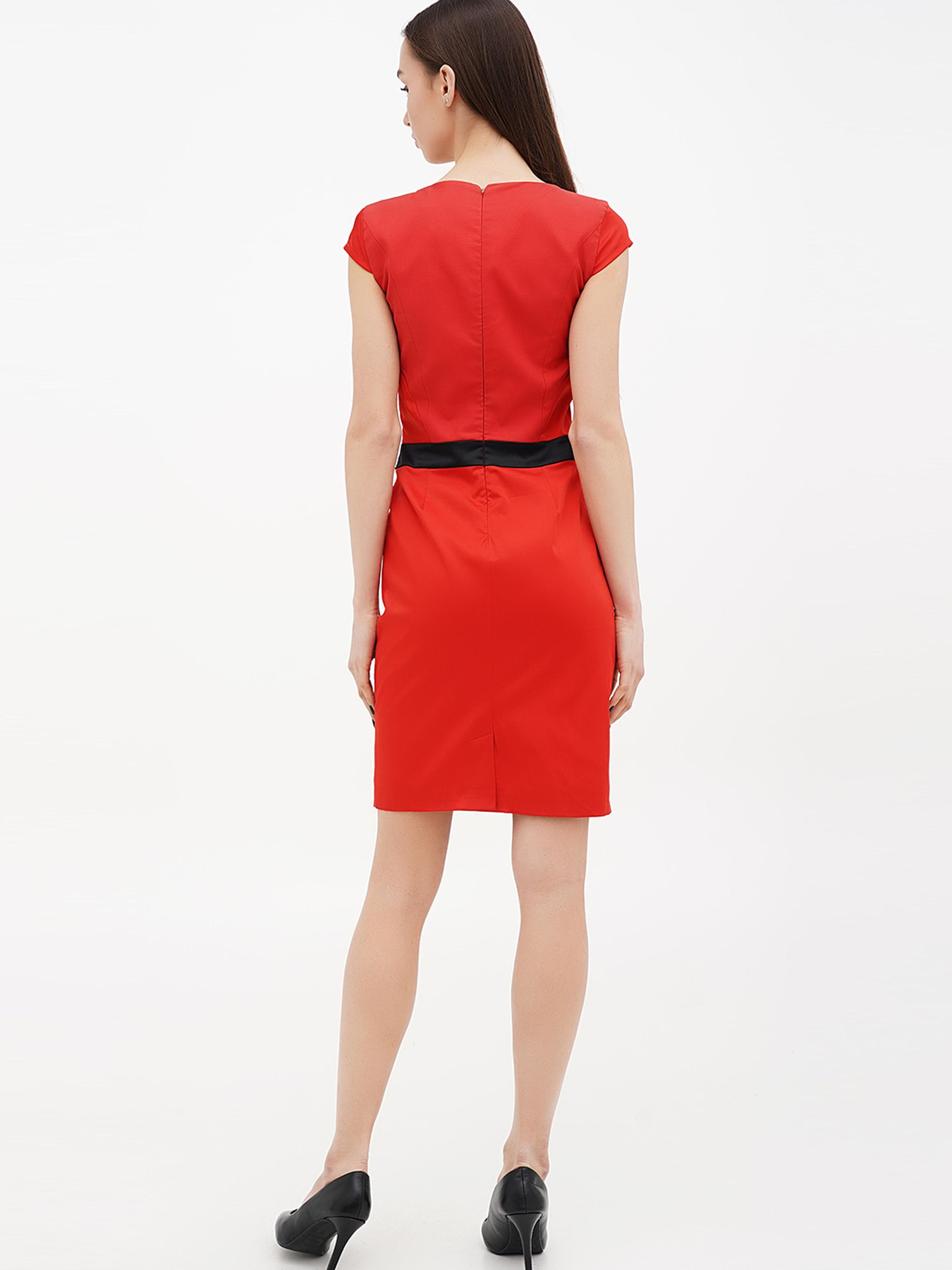 Платье мини Sassofono модель A271-SC-2568_красный Фото
