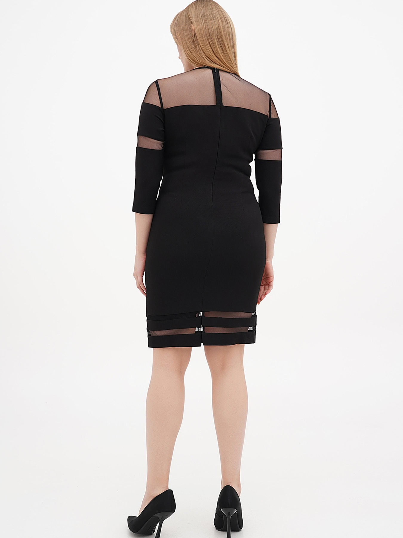 Платье мини Sassofono модель A272-SC-1852-1_черный Фото