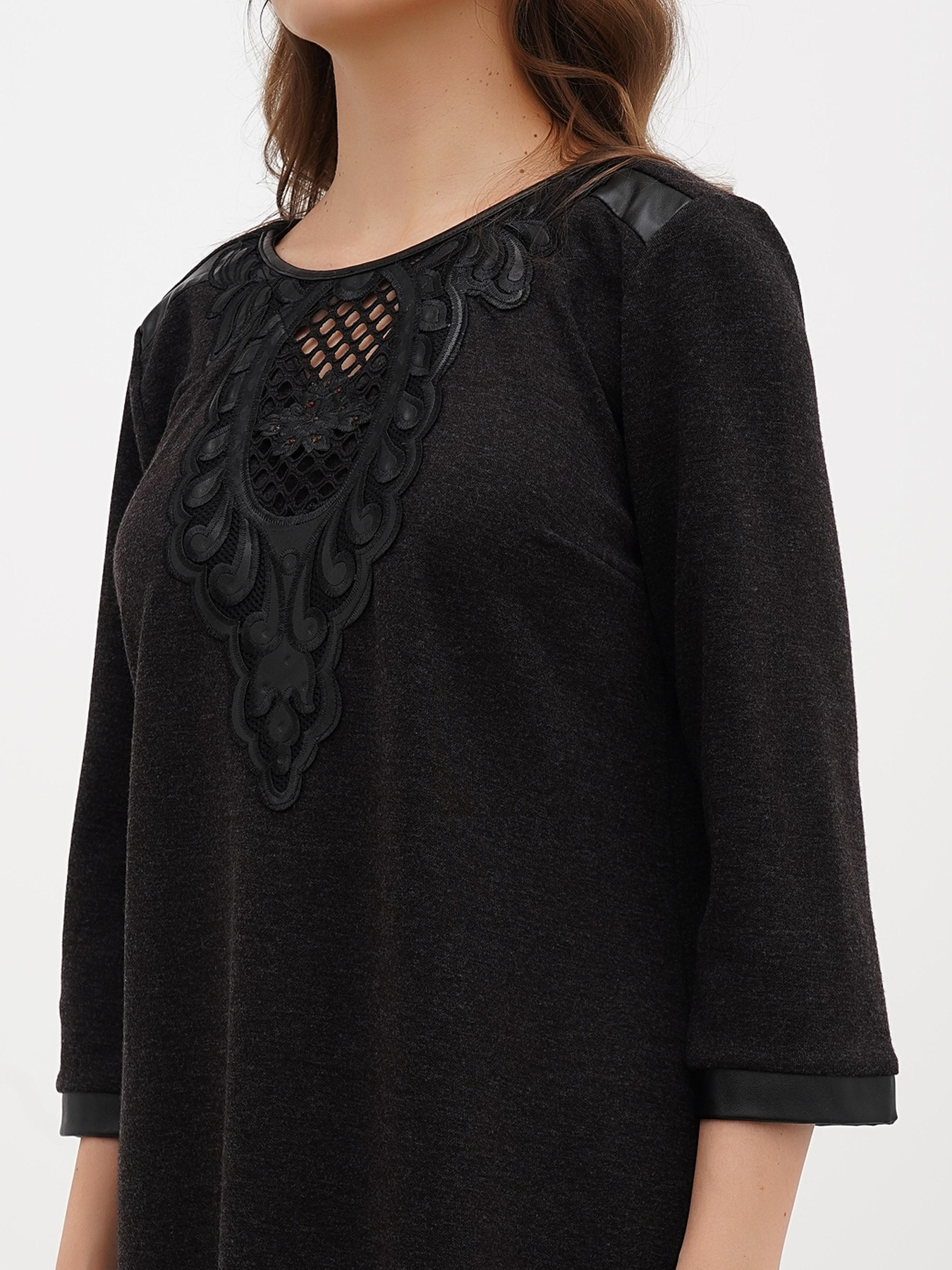 Платье мини Sassofono модель A271-SC-3486_коричневый Фото