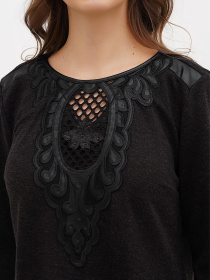 Платье мини Sassofono модель A271-SC-3486_коричневый Фото