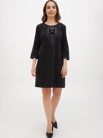 Сукня міні Sassofono модель A271-SC-3486_коричневый Фото