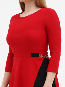 Платье миди Sassofono модель A271-SC-4035_красный Фото