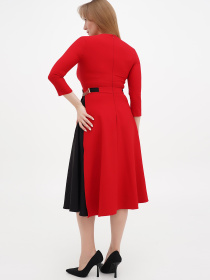 Платье миди Sassofono модель A271-SC-4035_красный Фото