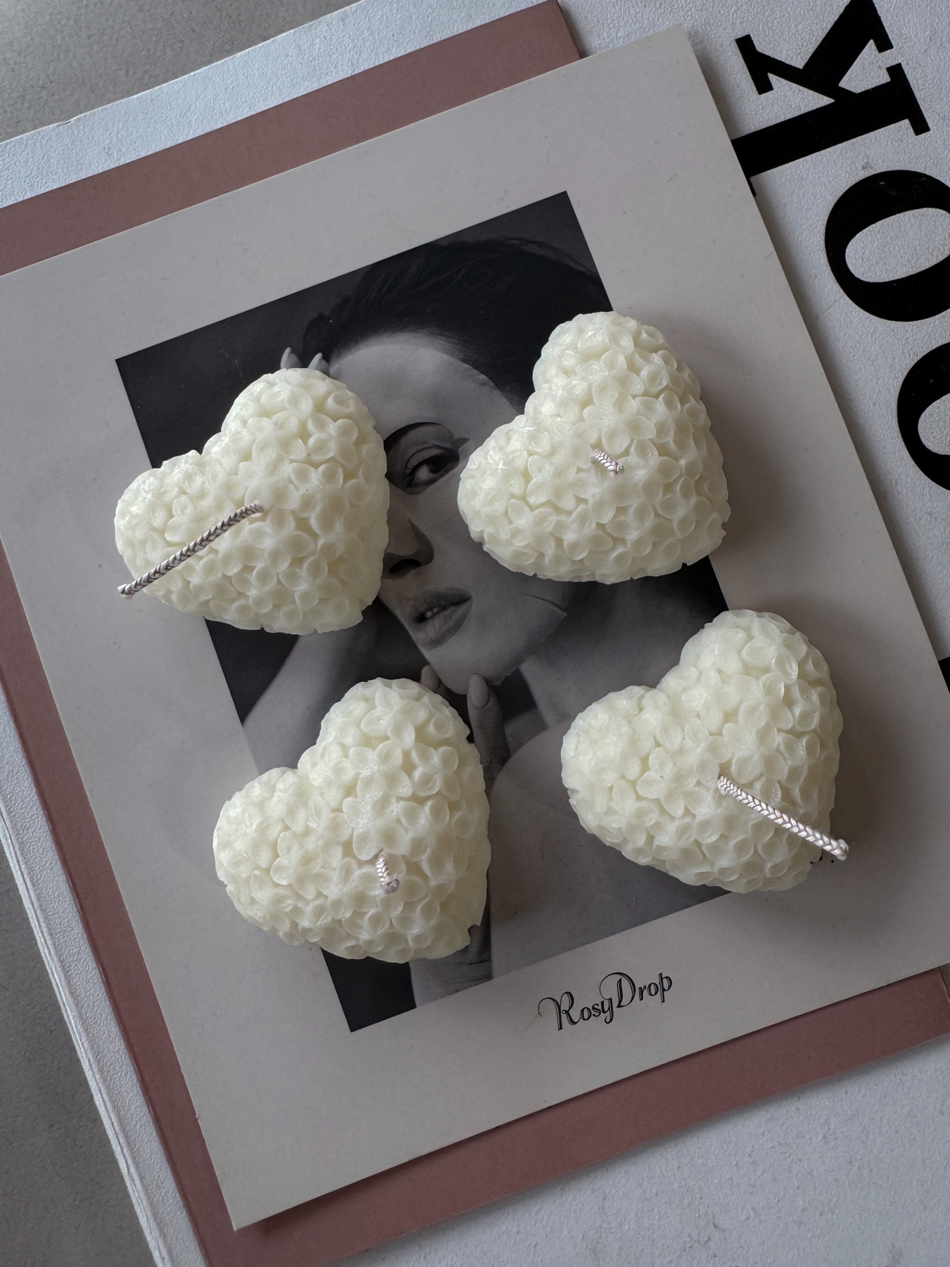 Ароматическая свеча "Сердце ажурное", аромат "Ежевика & шампанское" из натурального оливкового воска Candle Design модель 130.2006/2007/2008 Фото