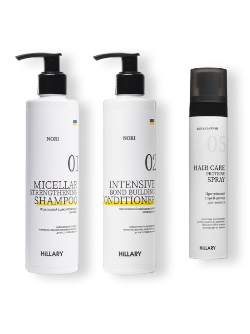 Протеїновий спрей-догляд + Комплексний набір для всіх типів волосся Hillary модель K2-11-768 Фото