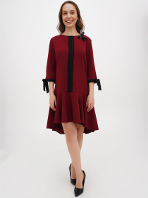 Платье мини Sassofono модель A271-SC-1579_бордо Фото