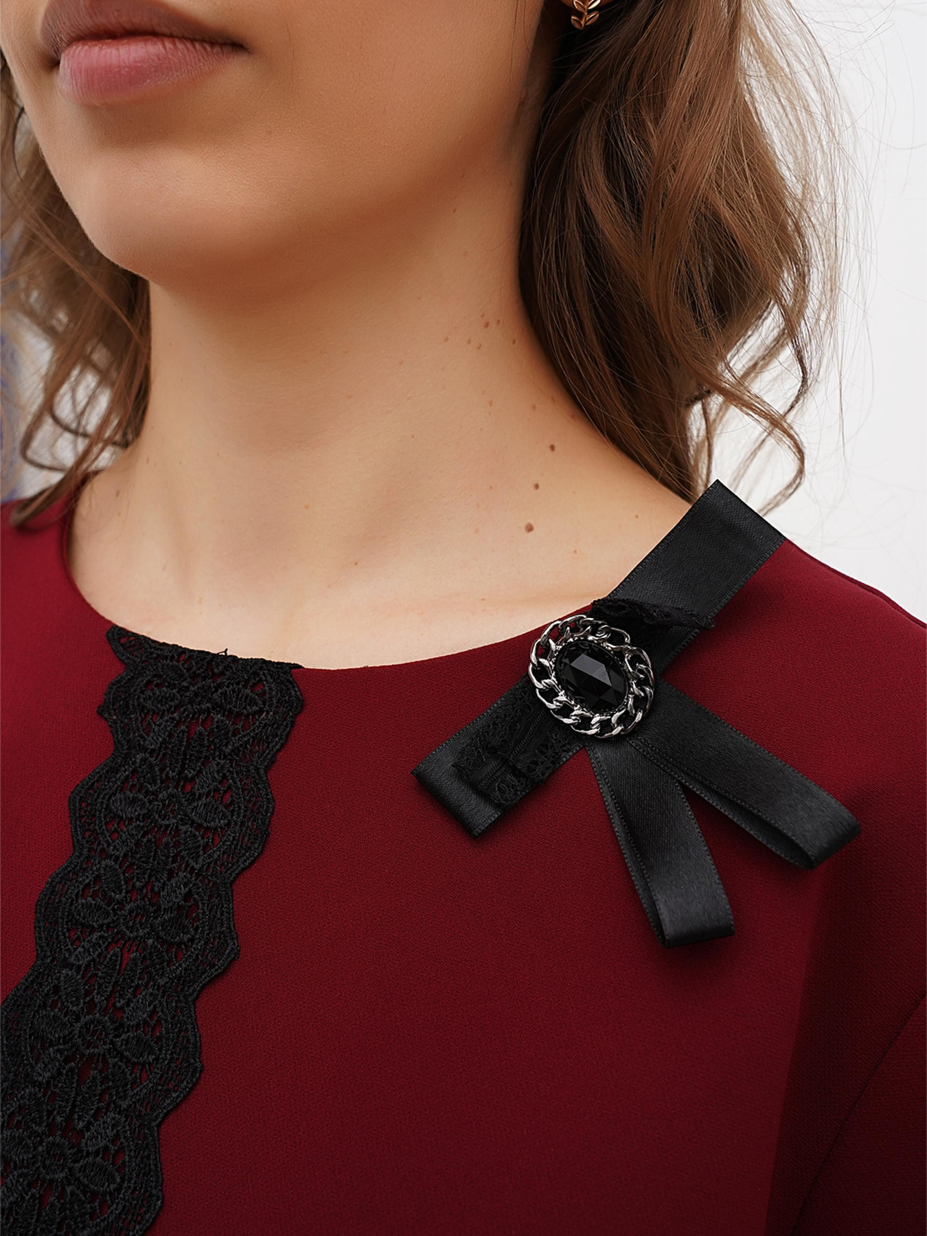 Платье мини Sassofono модель A271-SC-1579_бордо Фото