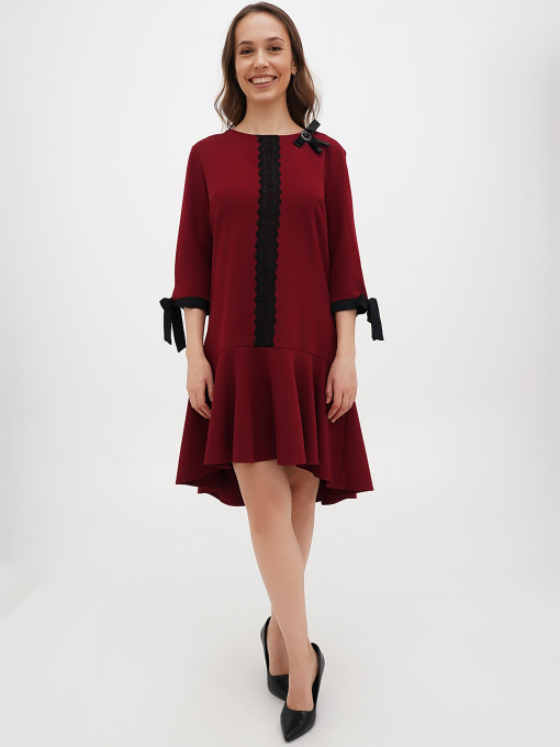 Сукня міні Sassofono модель A271-SC-1579_бордо Фото