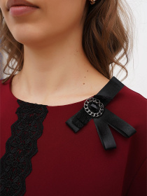 Платье мини Sassofono модель A271-SC-1579_бордо Фото