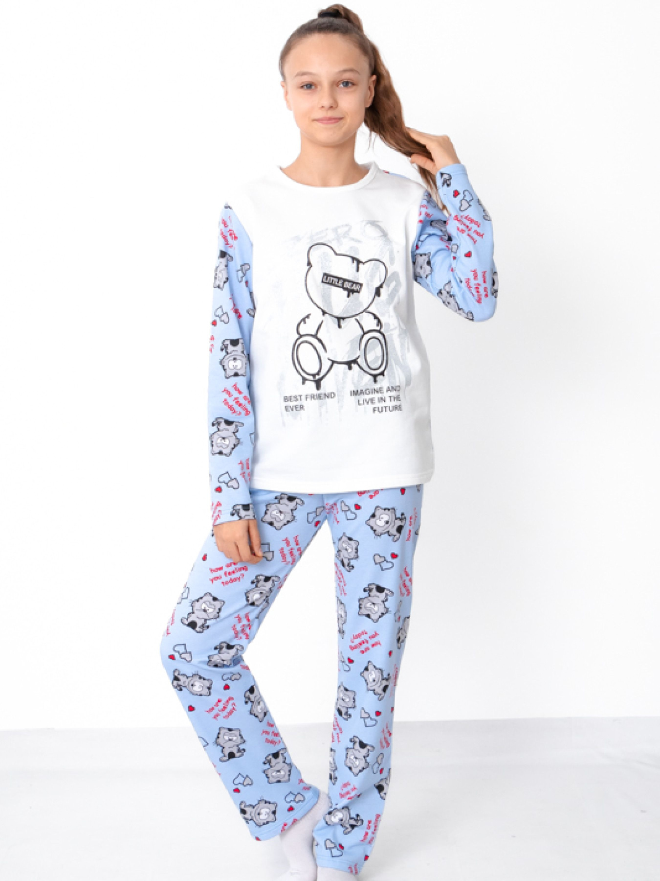 Пижама Носи своє модель 6076-024-33-2-kotiki-blakitnij Фото