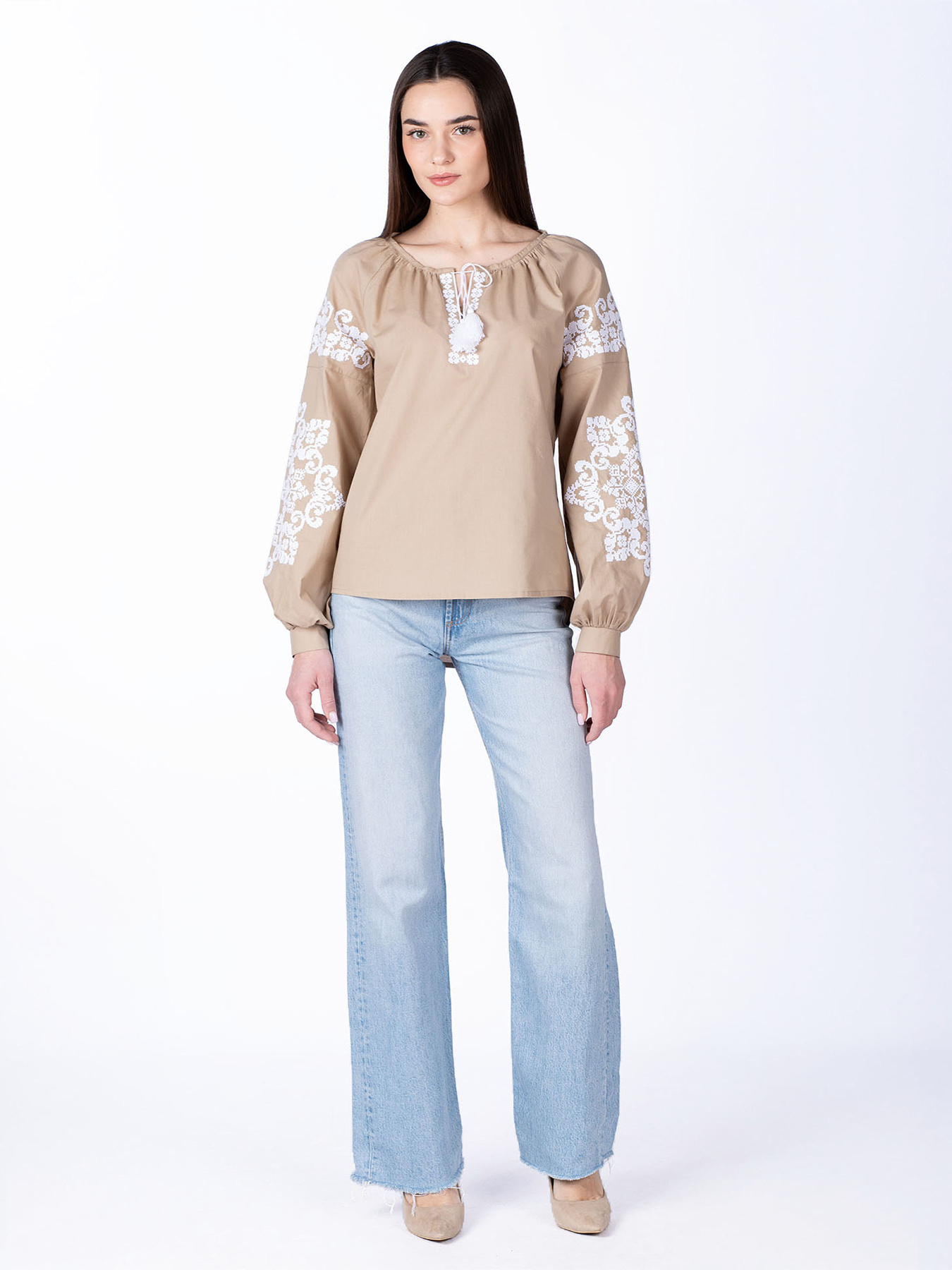 Вышитая рубашка Едельвіка модель 899-18-00beige Фото