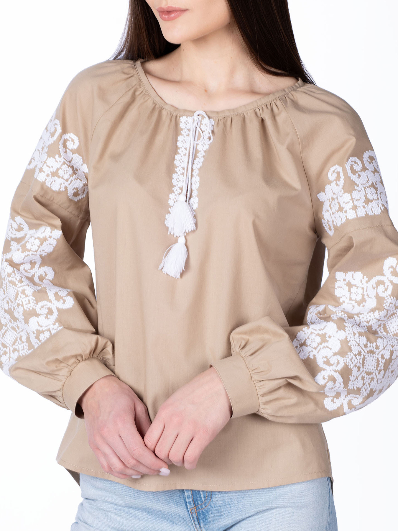 Вышитая рубашка Едельвіка модель 899-18-00beige Фото