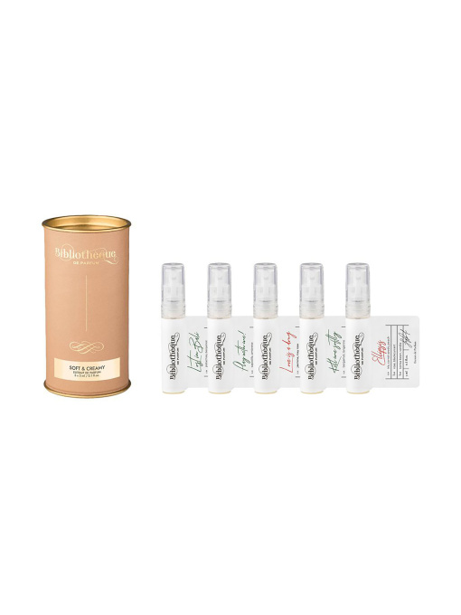 Набор миниатюр парфюмерной воды Discovery Set Soft & Creamy Bibliotheque de Parfum модель BdPDiscoverySetSoftANDCreamy5x3mlWMNSNBPRF Фото