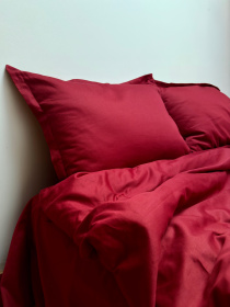 Комплект постільної білизни класичний винний Cozy модель 11781261 Фото