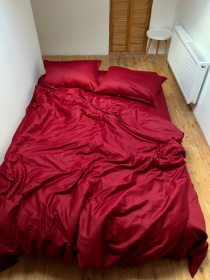 Комплект постільної білизни класичний винний Cozy модель 11781261 Фото