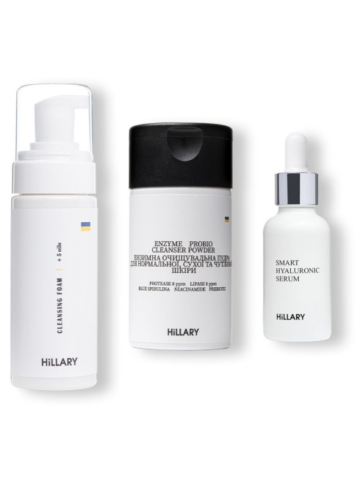 Набір Ензимне очищення та зволоження для шкіри нормального типу + Пінка Hillary модель K-11-215 Набір Ензимне очищення та зволоження для шкіри нормального типу + Пінка Hillary модель K-11-215 Фото