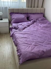 Комплект постільної білизни з рюшами бузок Cozy модель 11151052 Фото