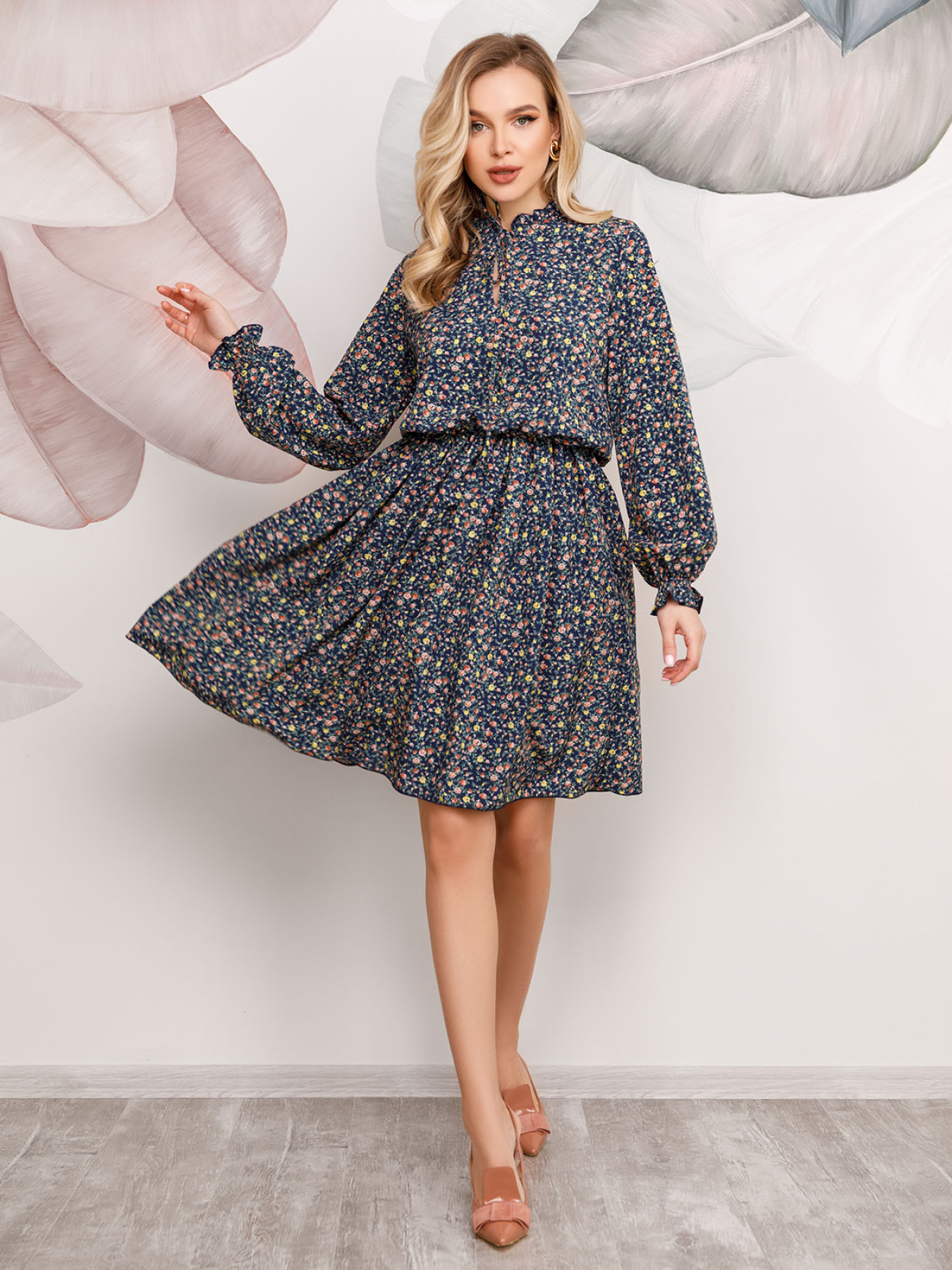 Сукня міні ISSA Plus модель 12499_multicolor Фото