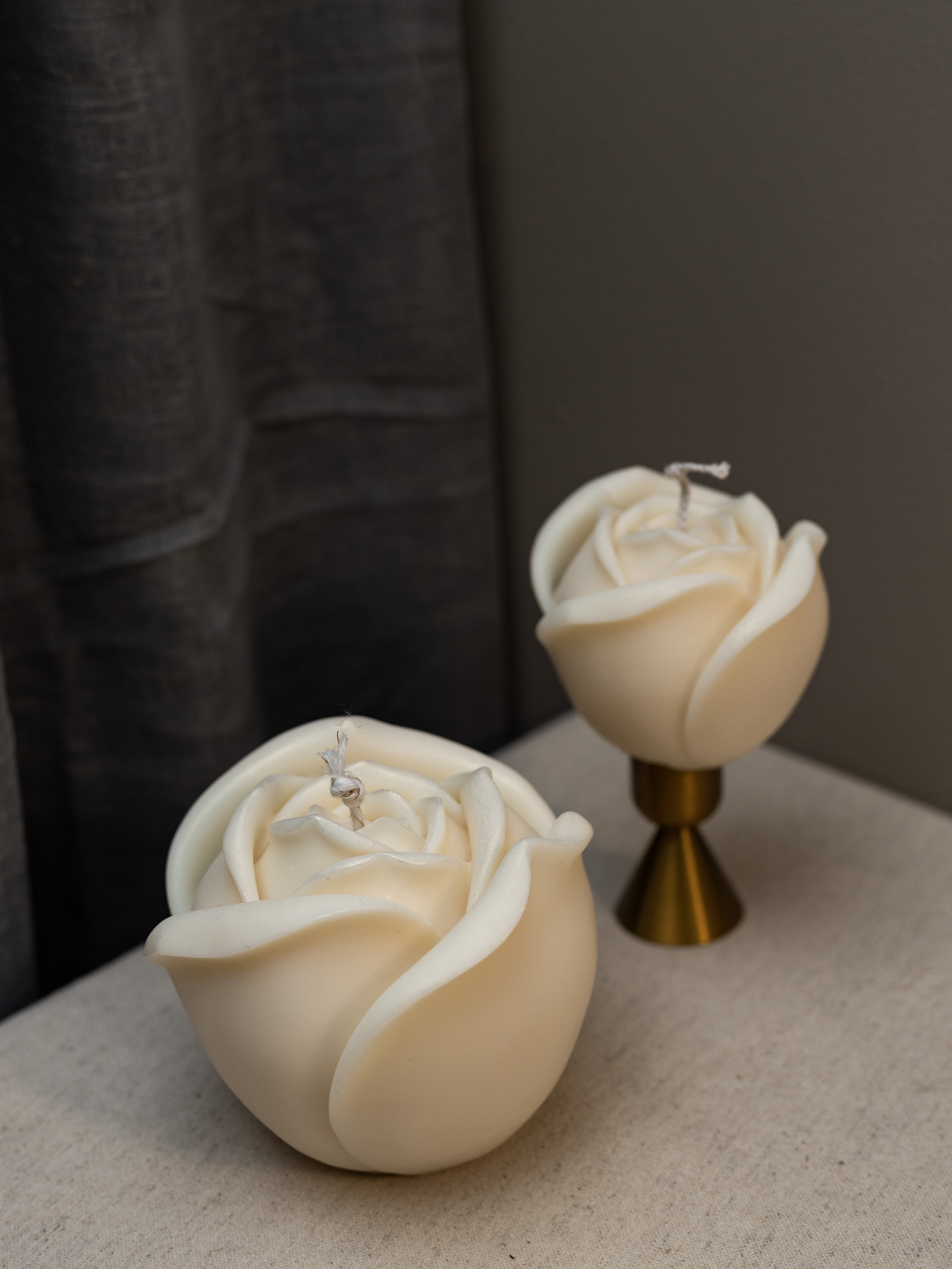 Набор свеч "Белые розы" из натурального оливкового воска Candle Design модель 200.0010 Фото