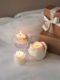 Набор свеч "Белые розы" из натурального оливкового воска Candle Design модель 200.0010 Фото