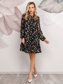 Платье мини ISSA Plus модель 12487_black Фото