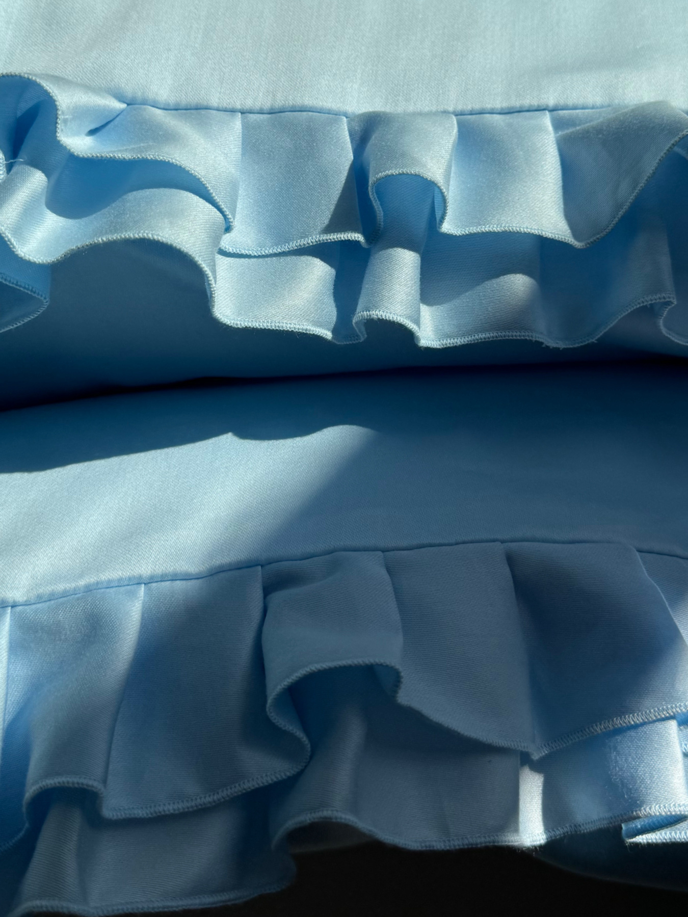 Наволочка з рюшами небесно-блакитна Cozy модель 10122190 Фото