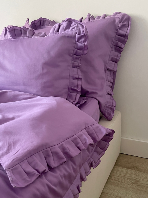 Наволочка з рюшами бузок Cozy модель 11151039 Фото