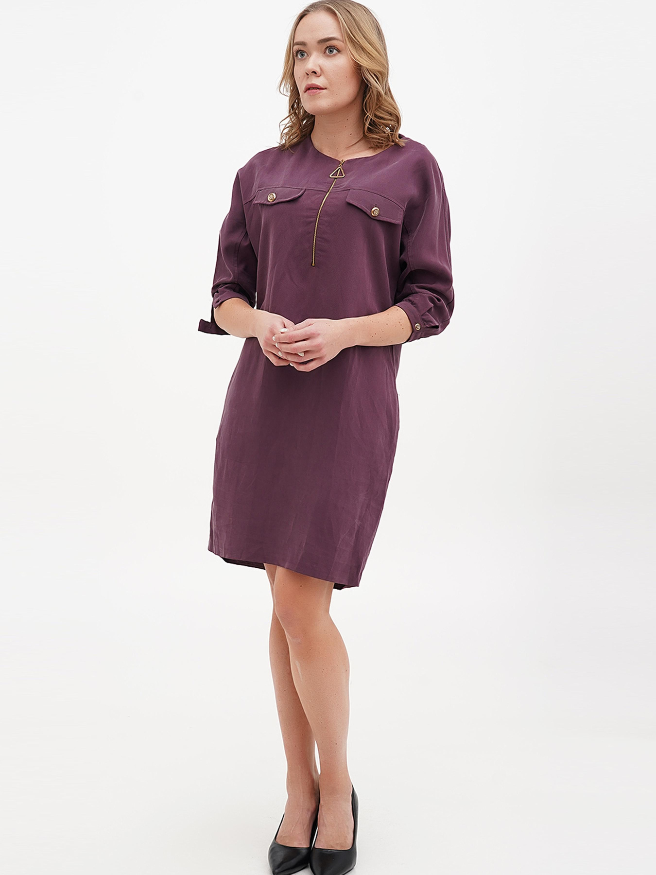 Платье мини Sassofono модель A271-SC-3505_бордо Фото