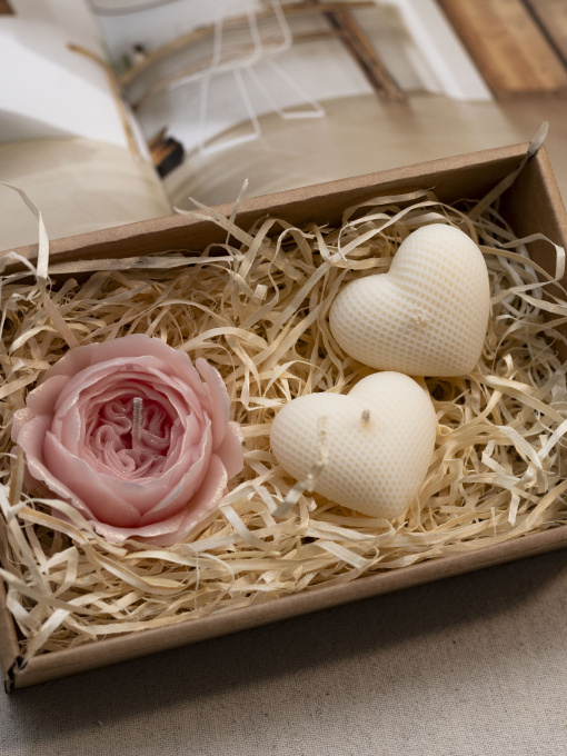 Набор ароматических свеч "Сердце чувств" из натурального оливкового воска Candle Design модель 200.0084 Фото