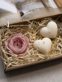 Набір ароматичних свічок "Серце почуттів" з натурального оливкового воску Candle Design модель 200.0084 Фото